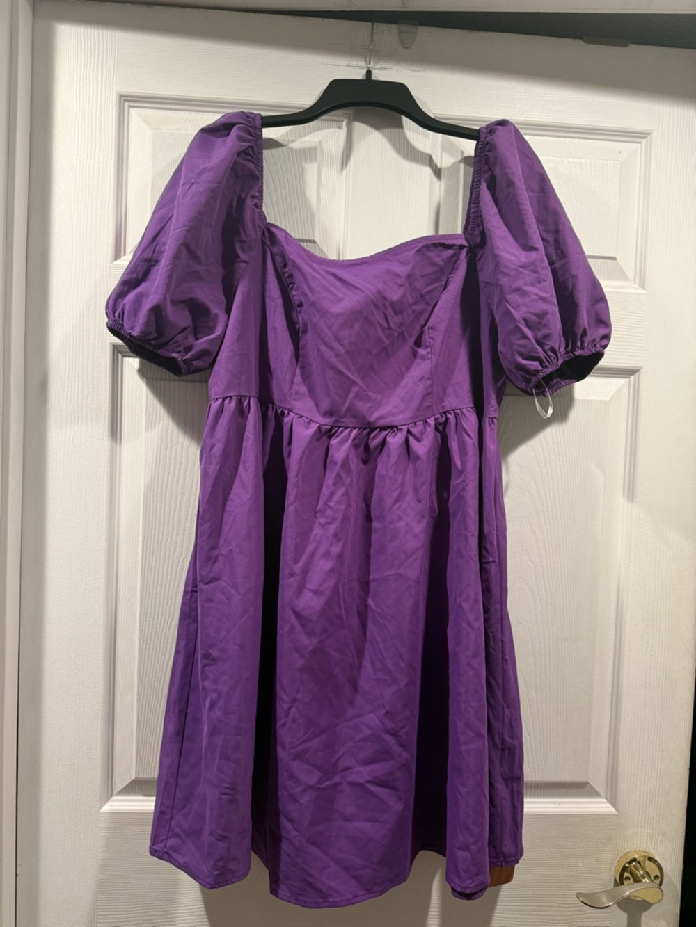 NWT SHEIN Violet Puff Sleeve Midi Dress. Size 1x